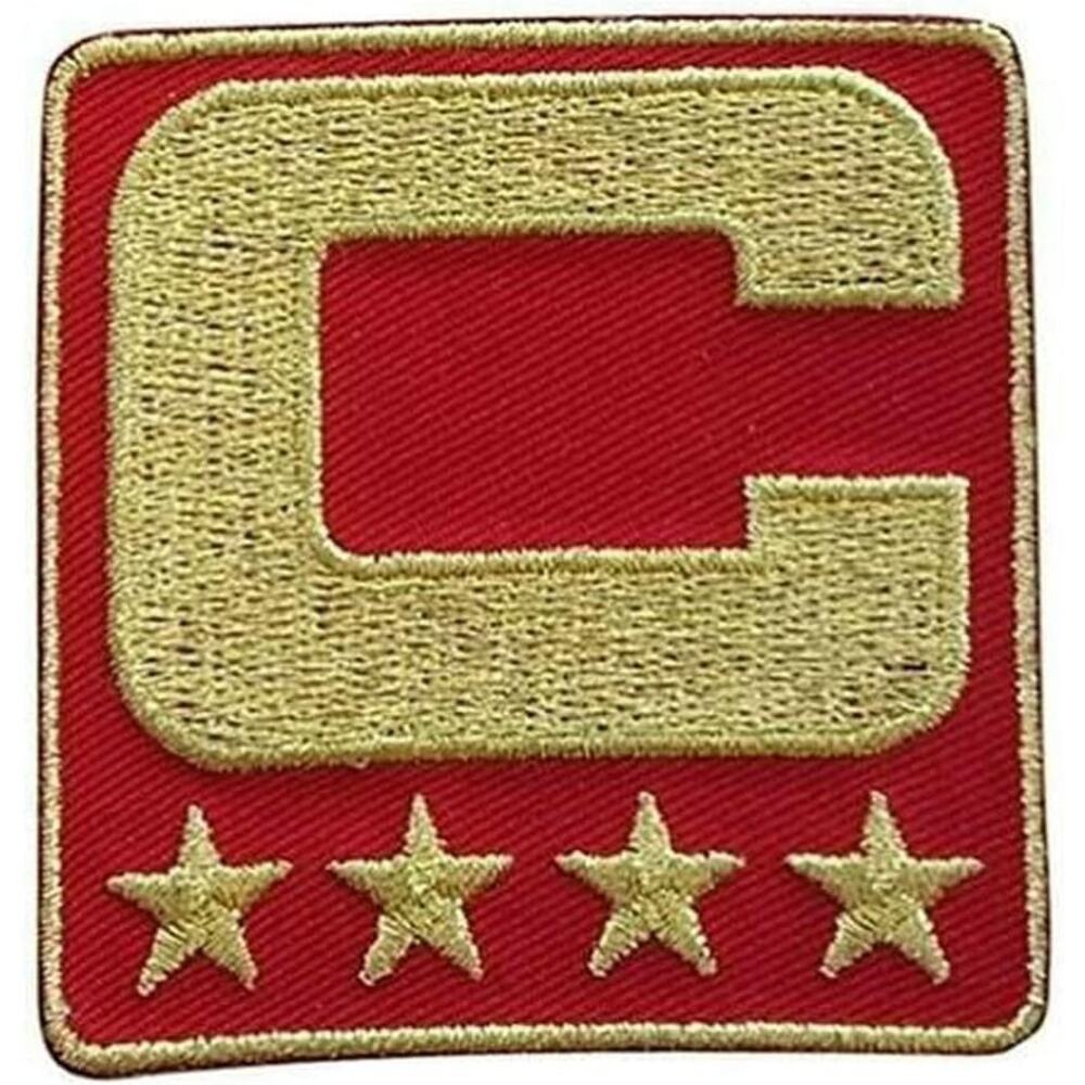 Capital C Tactical Patch Red Embroidered Iron On Sew On 3x3.4 Inch